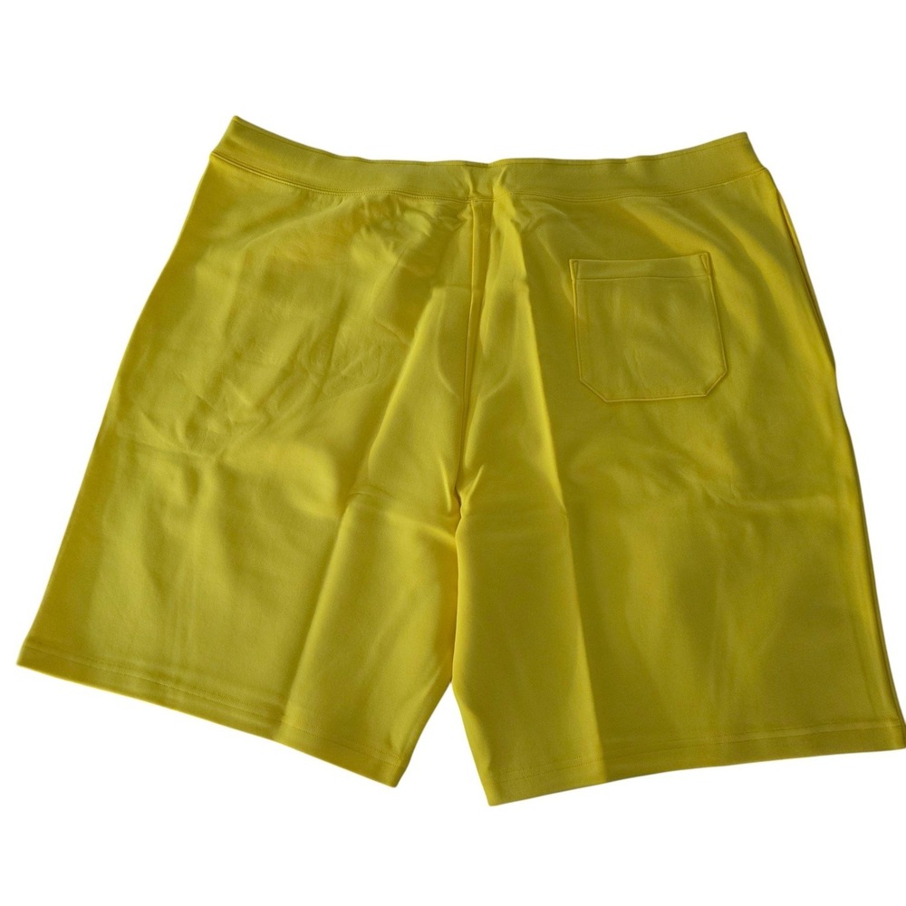 Polo Ralph Lauren Mens Double Knit Shorts Spellout Yellow Big & Tall Logo 5XB - Picture 6 of 11